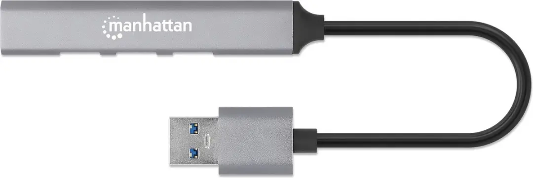 Manhattan MH USB Hub 168427 - 4 Poorten - Grijs
