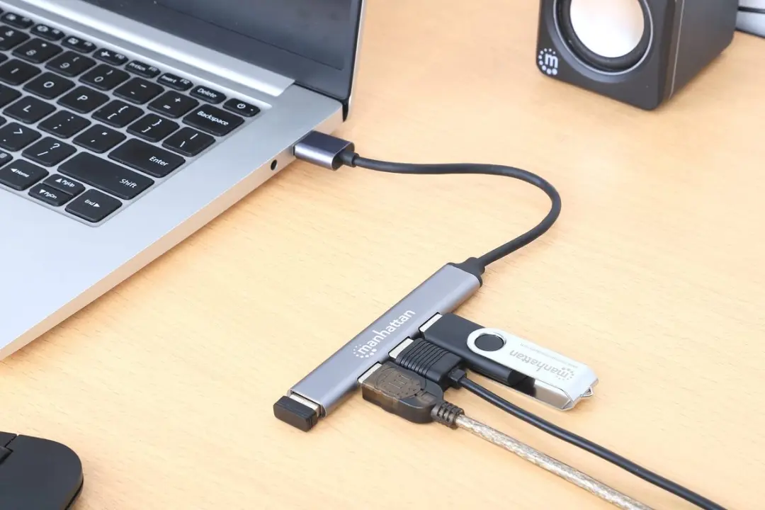 Manhattan MH USB Hub 168427 - 4 Poorten - Grijs