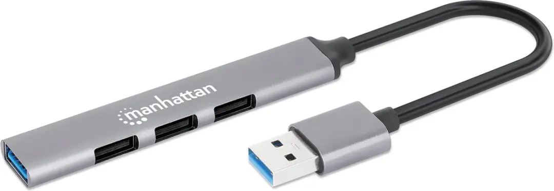 Manhattan MH USB Hub 168427 - 4 Poorten - Grijs