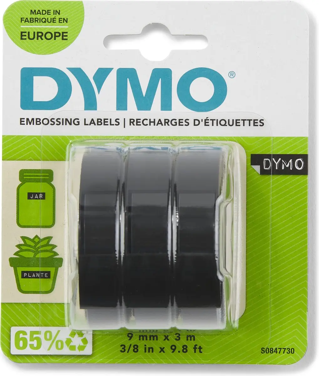 DYMO S0847730 Labeltape 9mm x 3m