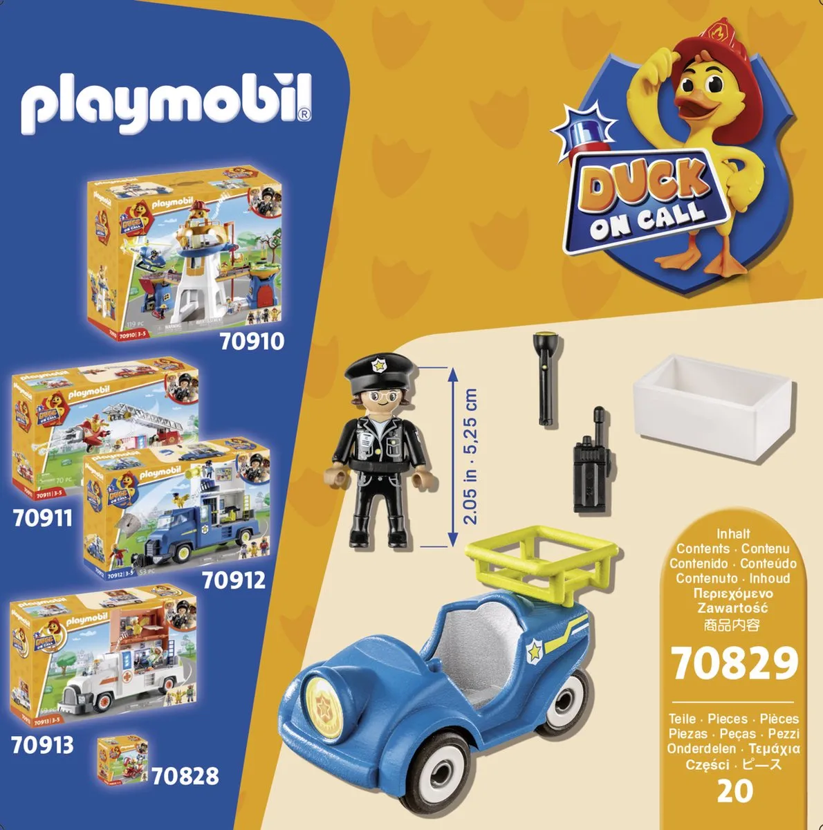 Playmobil Duck on Call Mini-politiewagen 70829 - Multicolor