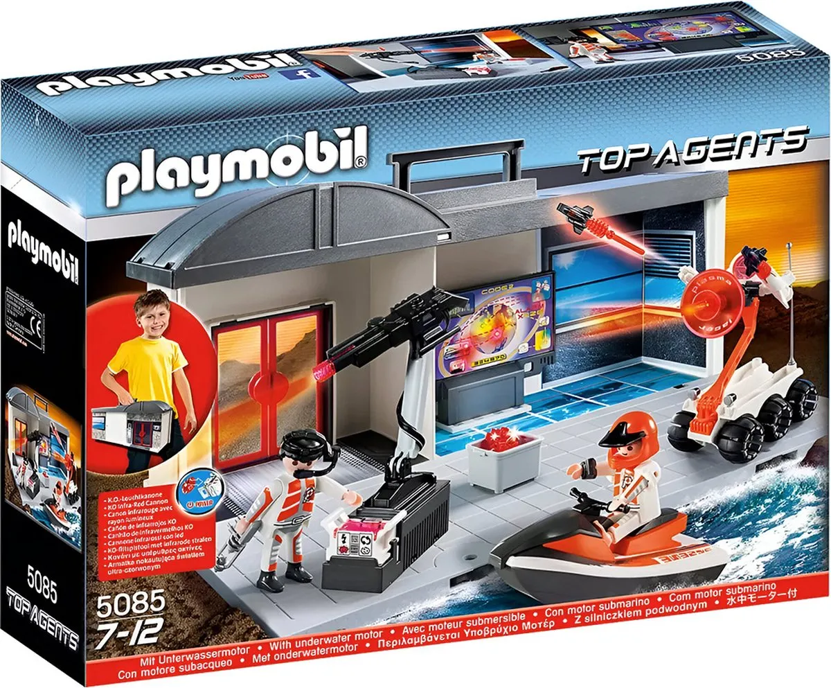 Playmobil Top Agenten Transportabel Hoofdkwartier 5085 - 7x AAA