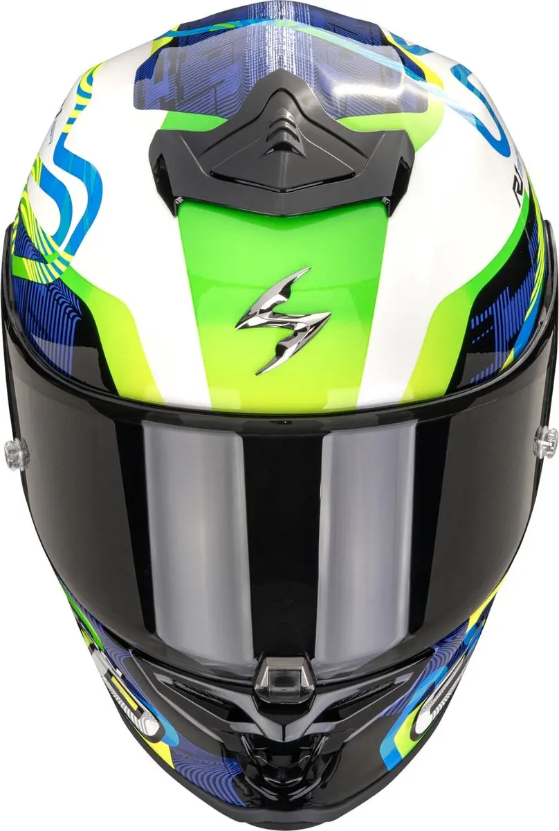 Scorpion EXO-R1 Evo II Air Integraalhelm - S - Zwart/Wit/Blauw/Groen