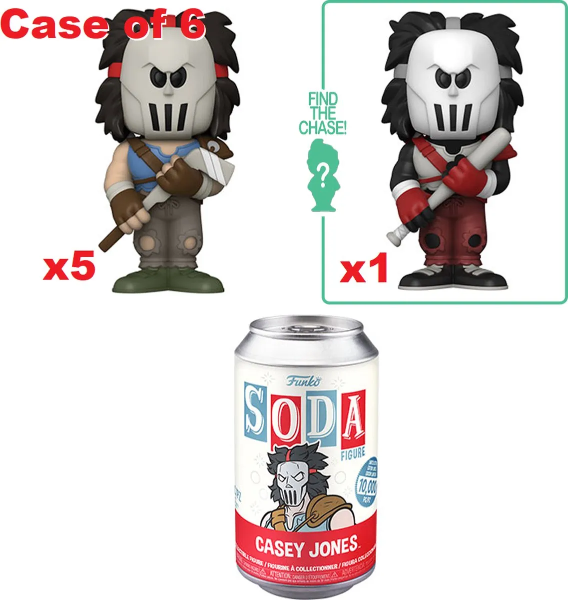 Funko Teenage Mutant Ninja Turtles Casey Jones Vinyl SODA Figure - 11cm - Multicolor