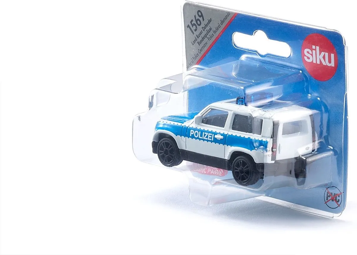 SIKU 1569 Land Rover Defender Polizei - Blauw