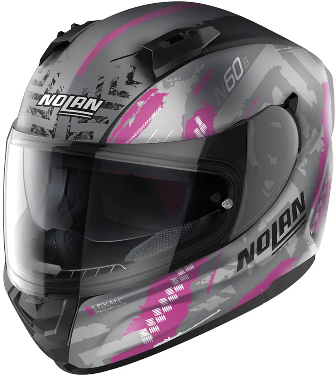 Nolan N60-6 Wheelspin 060 Mat Grijs Roze Helm