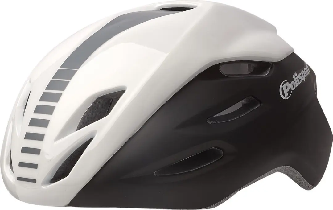 Polisport helm Aero Road mat wit/glans wit/grijs L 58-61cm