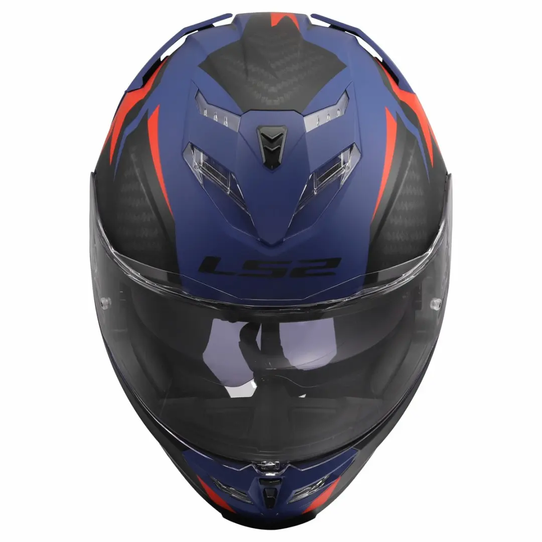LS2 FF818 Storm III Helm Dynamo - XXS - Blauw/Rood
