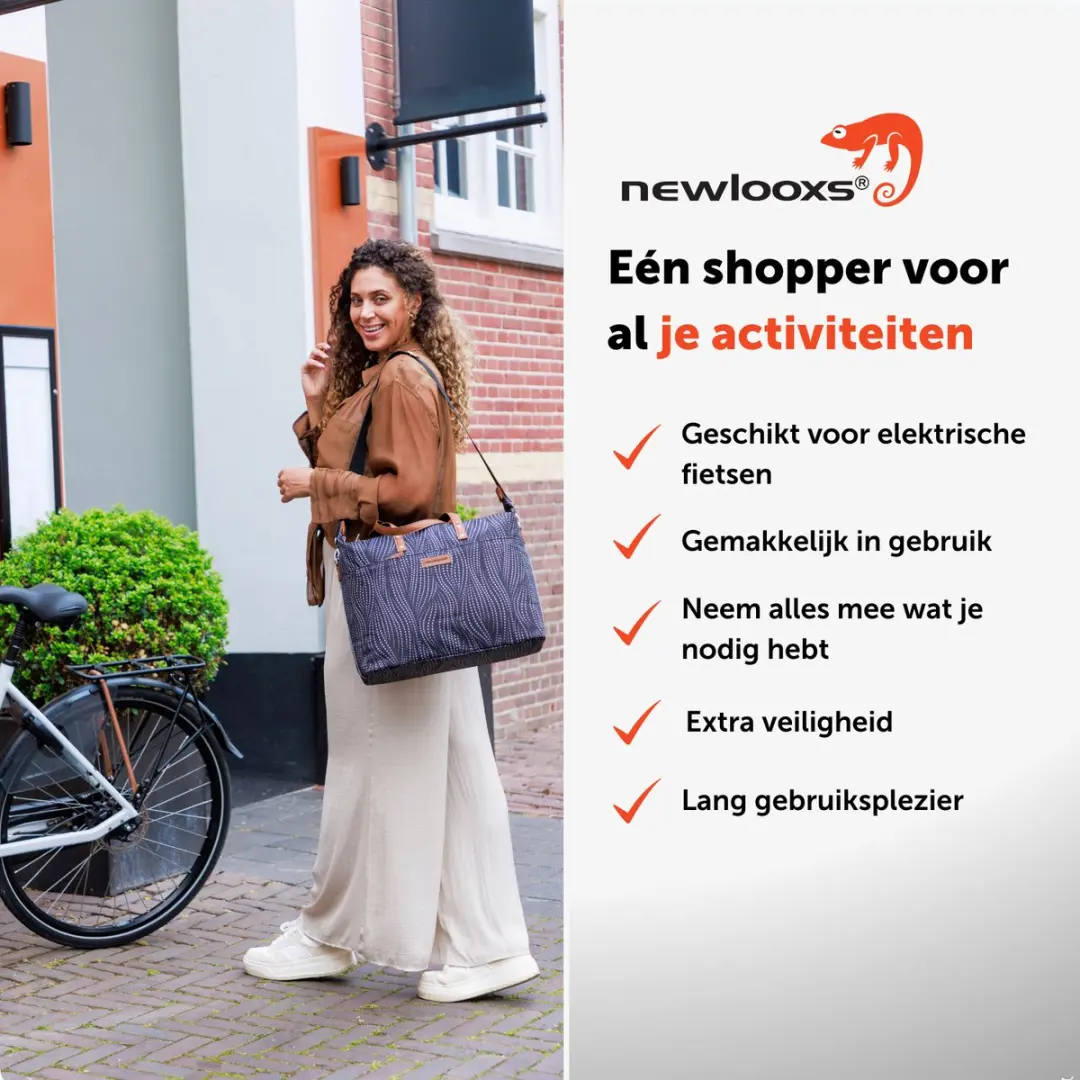 New Looxs Tendo Alma Fietstas - 21L - Blauw