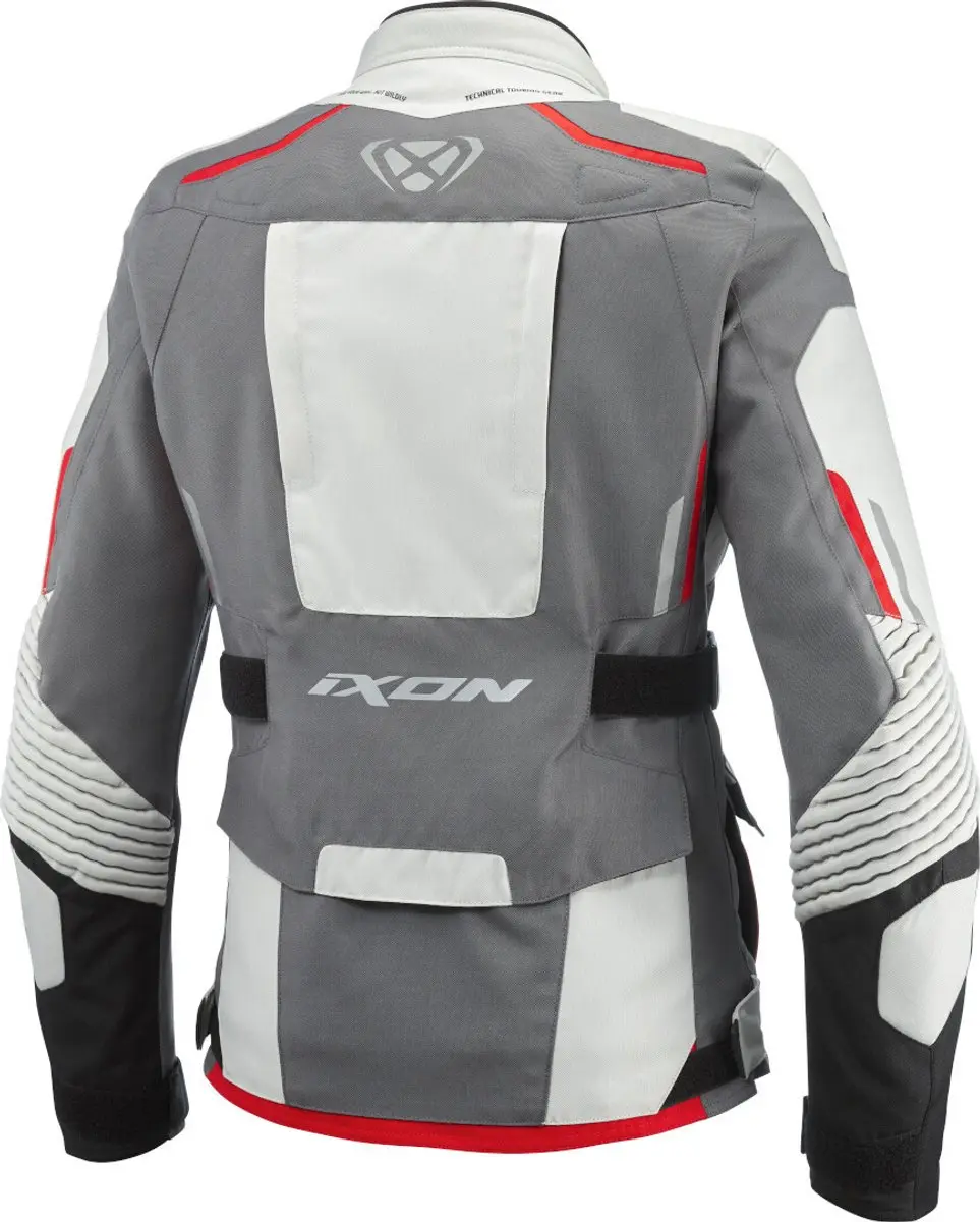 IXON Midgard Lady Motorjas - XS - Grijs/Zwart/Rood