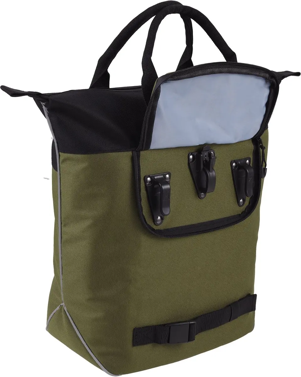 Willex Daily Shopper Fietstas 21L - Zwart/Groen