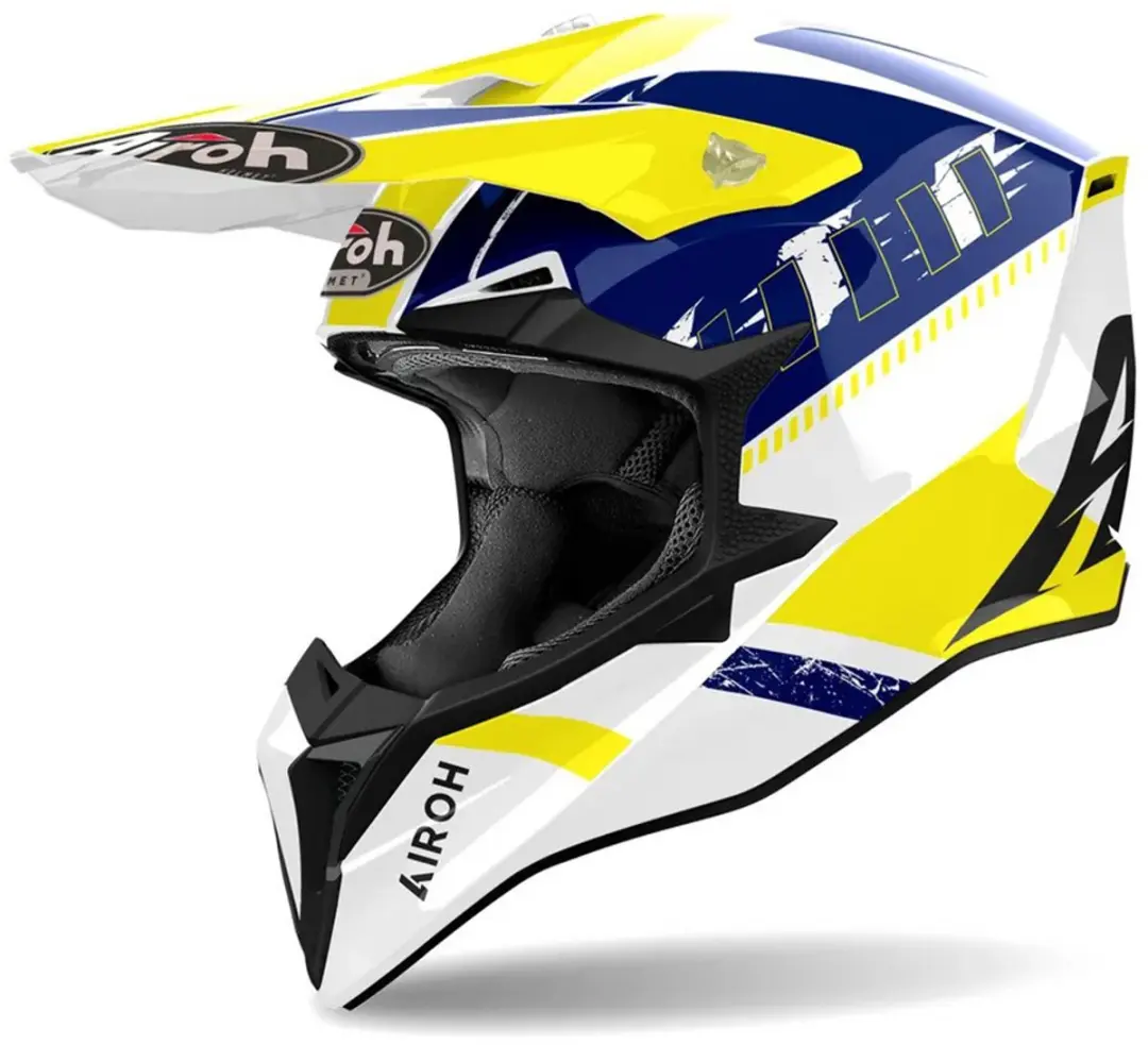 Airoh Wraaap Feel Geel Blauw Offroad Helm
