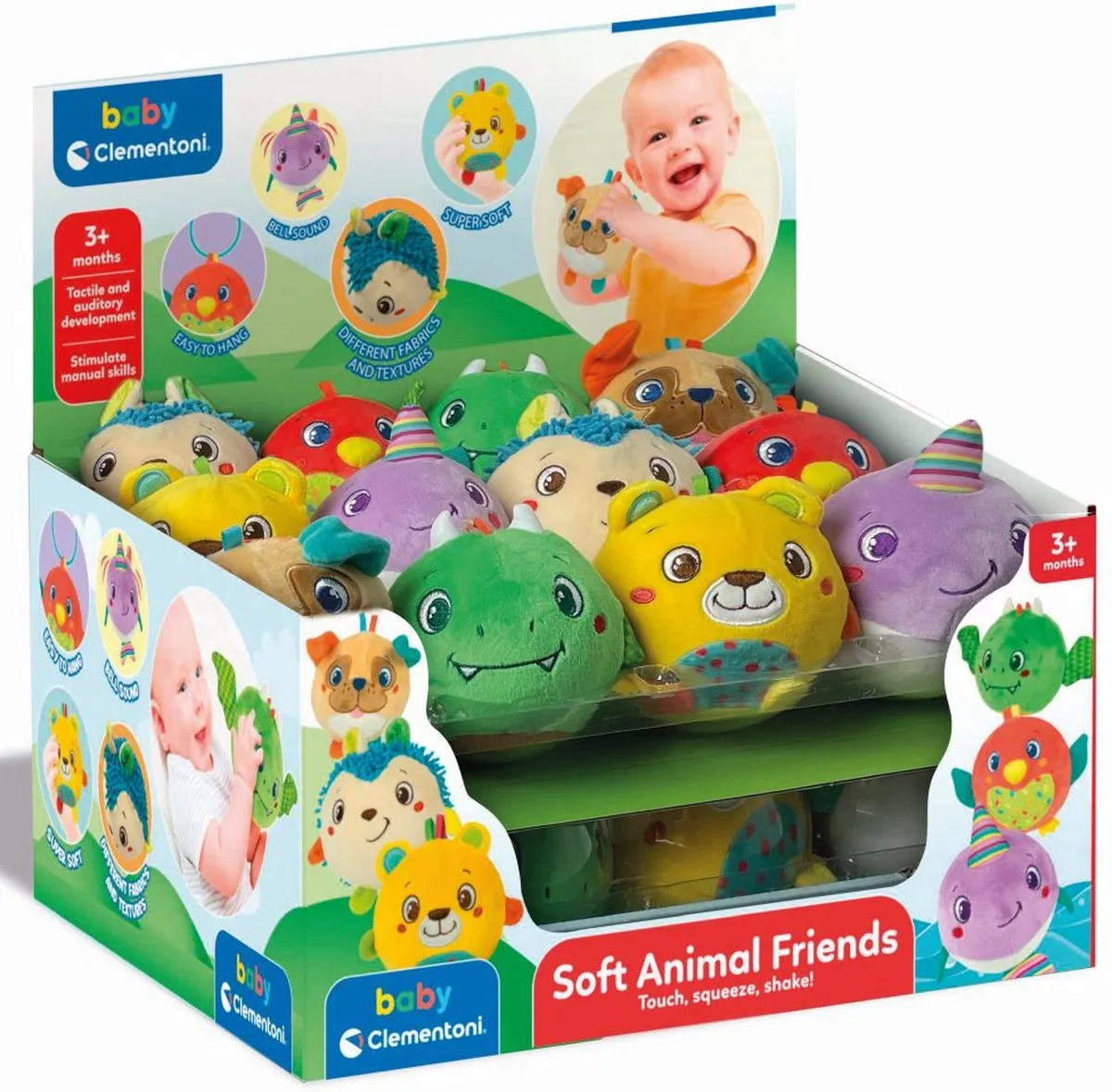 Clementoni Soft Animal Friends Knuffels - Multicolor