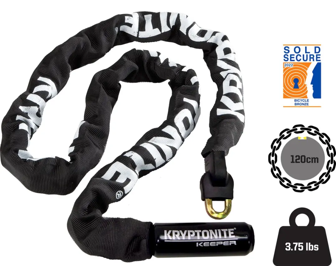 Kryptonite Keeper 712-ketting Combinatieslot 120cm - Zwart