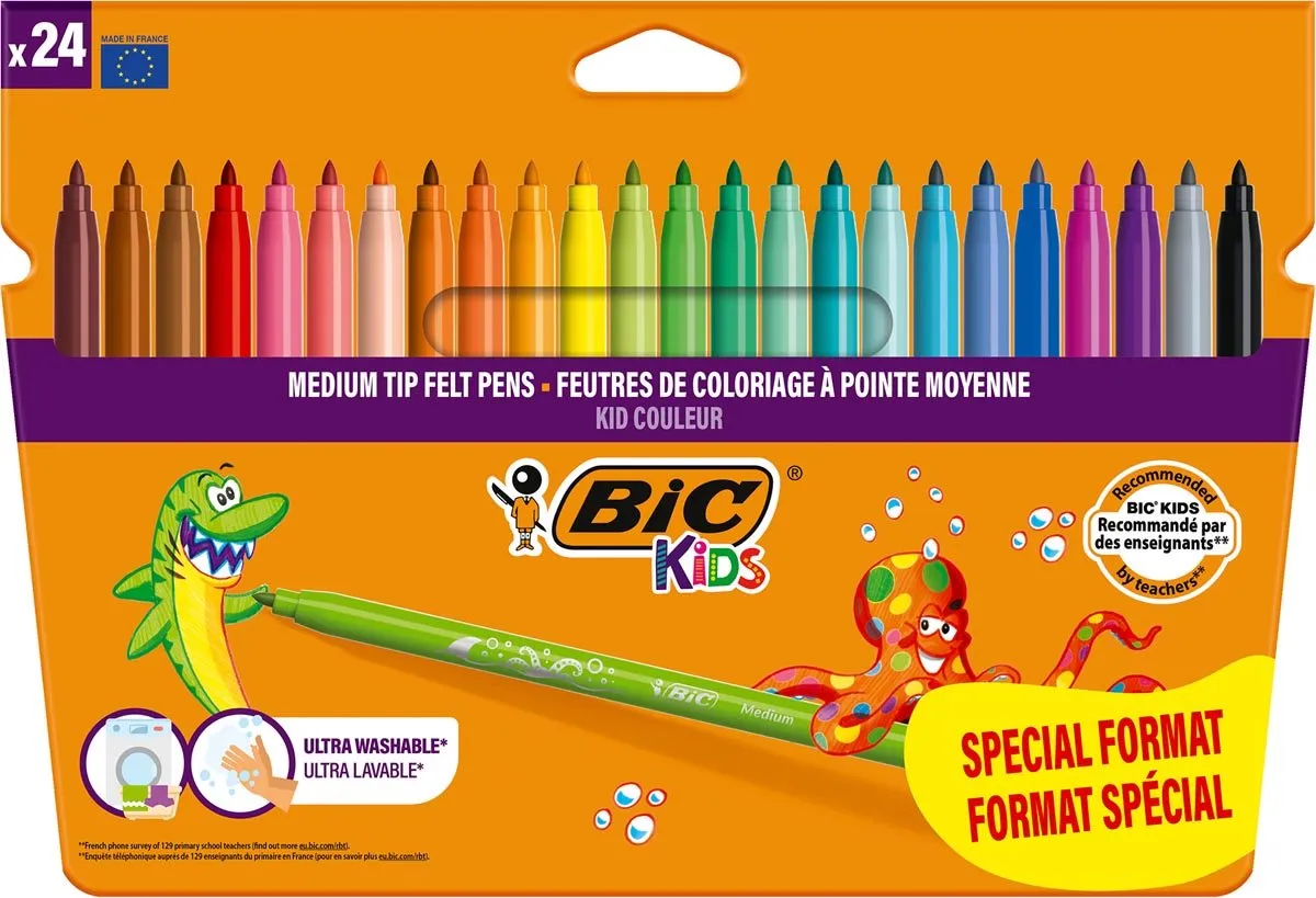 Bic Kids Kid Couleur Viltstiften - 24 Stuks - afbeelding 6 van 6