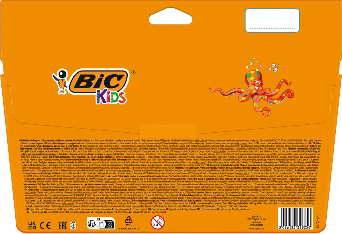 Bic Kids Kid Couleur Viltstiften - 24 Stuks