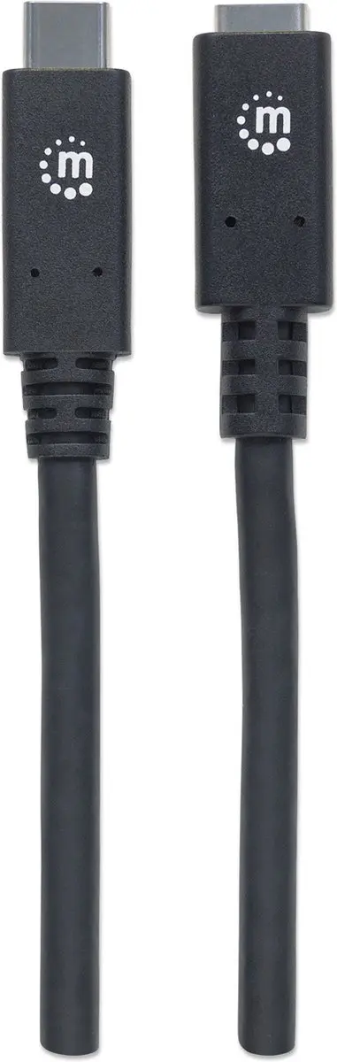 Manhattan USB-C Kabel 355230 0,5m - USB 3.2 Gen2 - 100W - Zwart - afbeelding 6 van 6