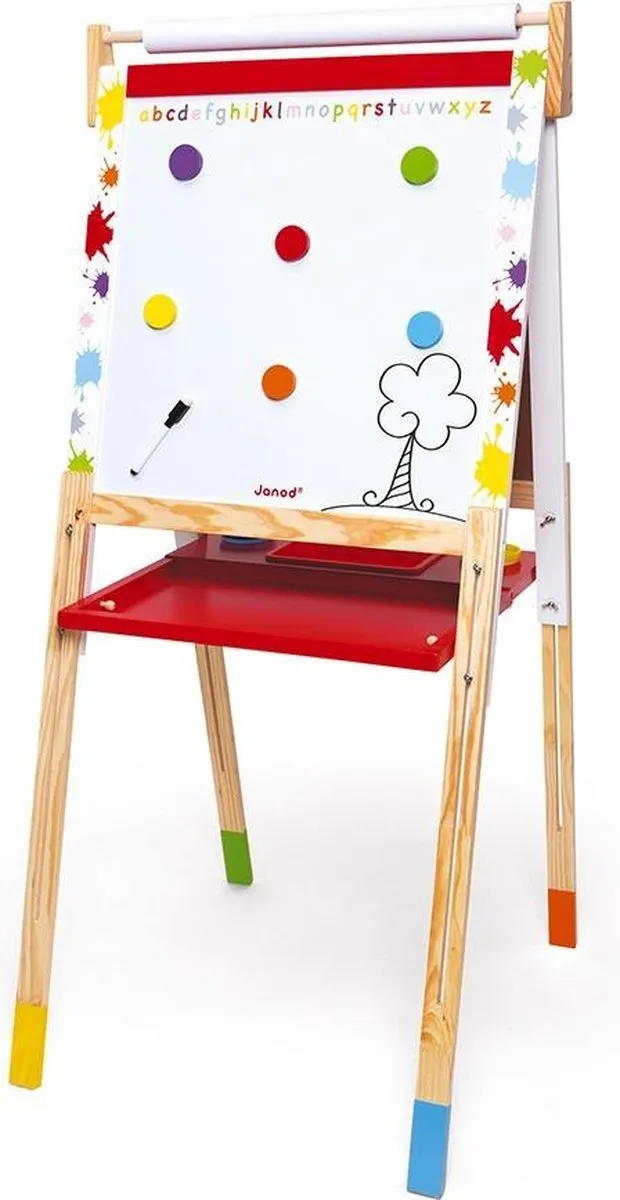 Janod Schoolbord Verstelbaar A4 - Splash - Magnetisch/Wit