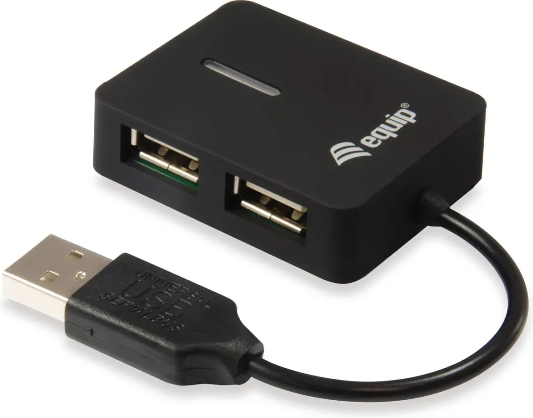 Equip 128952 USB-Hub 2 Poorten USB-A - Zwart