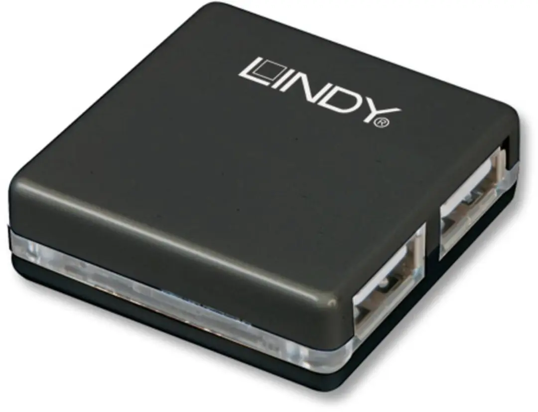 Lindy USB 2.0 Mini-Hub 42742 - 4 Poorten - Zwart