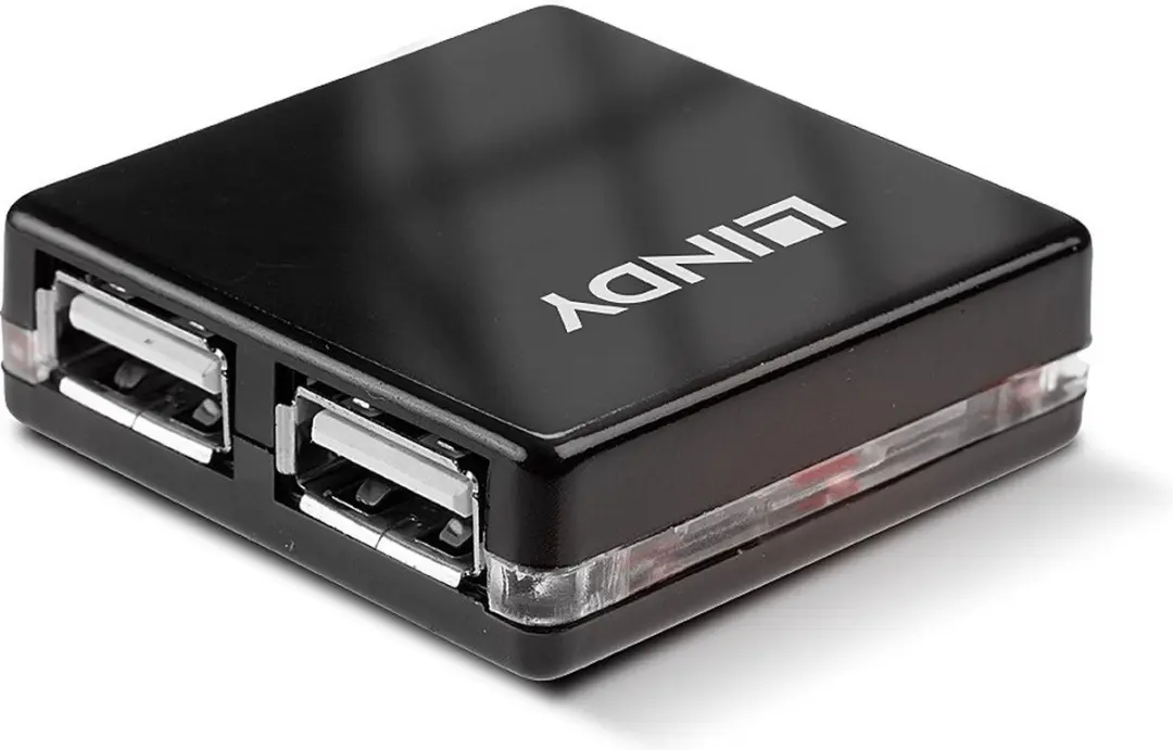 Lindy USB 2.0 Mini-Hub 42742 - 4 Poorten - Zwart - afbeelding 6 van 6