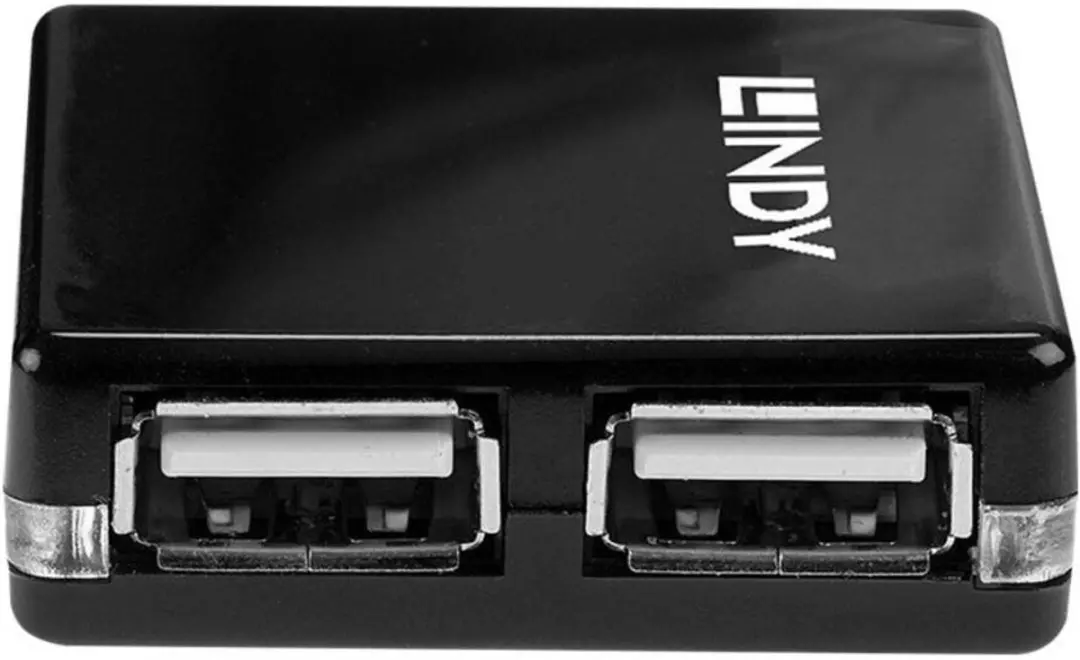 Lindy USB 2.0 Mini-Hub 42742 - 4 Poorten - Zwart
