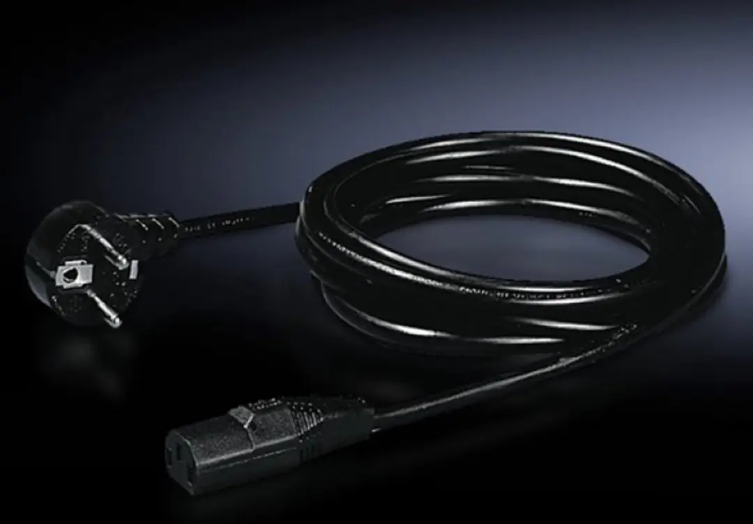 Rittal DK 7200.210 1.8m Netstekker type D Zwart electriciteitssnoer