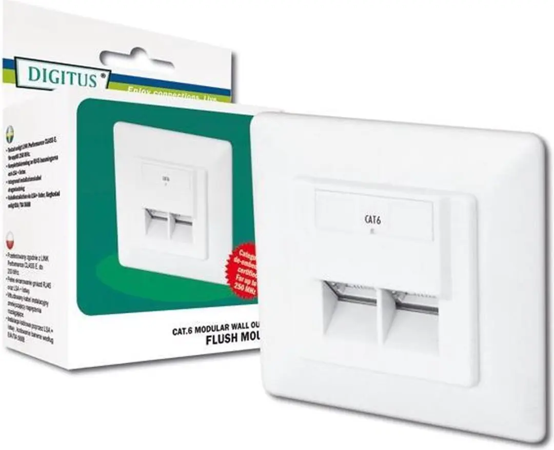 Digitus DN-9005-N CAT6 Muurdoos Wit - afbeelding 6 van 6