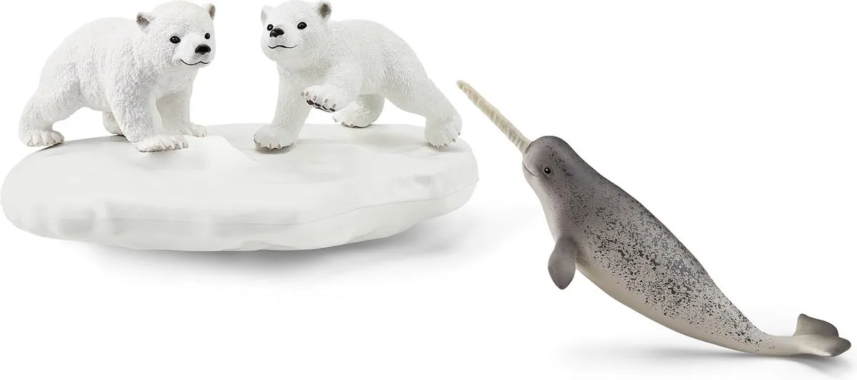 Schleich Wild Life IJsberen Glijfeestje 42531 - Speelfigurenset