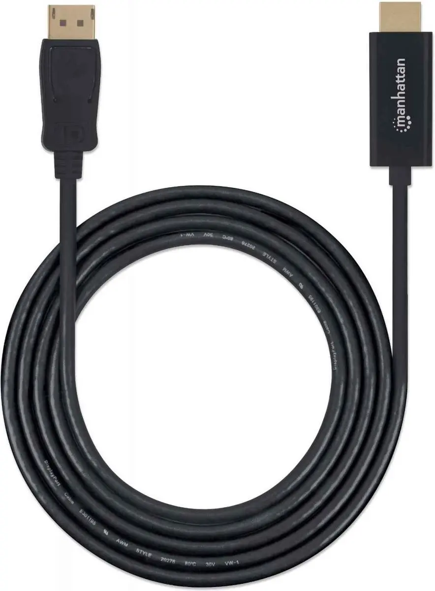 Manhattan 152662 DisplayPort naar HDMI Adapterkabel 1m - Zwart