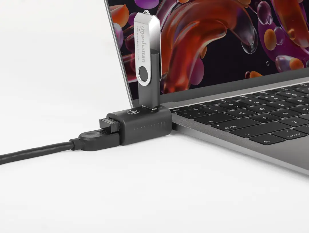 Manhattan 180993 USB-C Hub - 1x USB 3.0 5Gbps + 2x USB 2.0 - Zwart