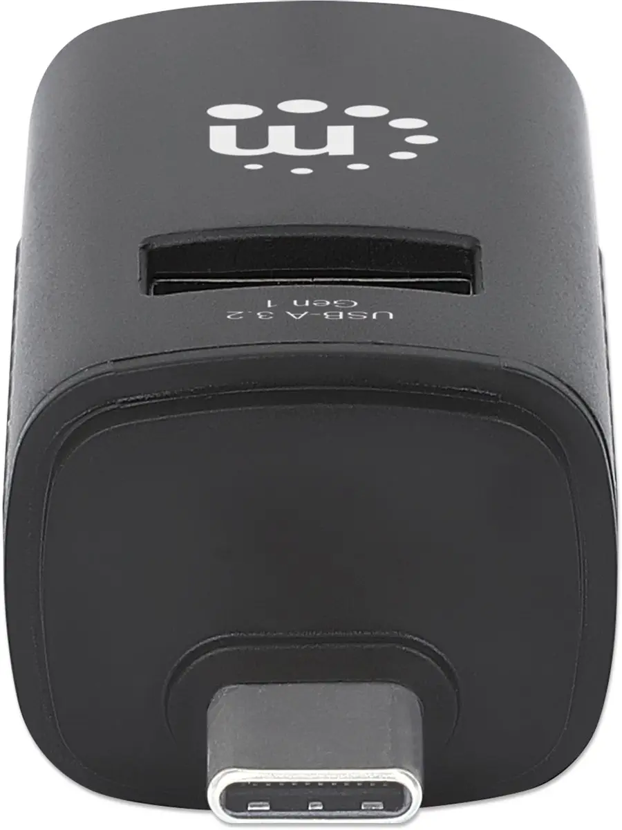 Manhattan 180993 USB-C Hub - 1x USB 3.0 5Gbps + 2x USB 2.0 - Zwart