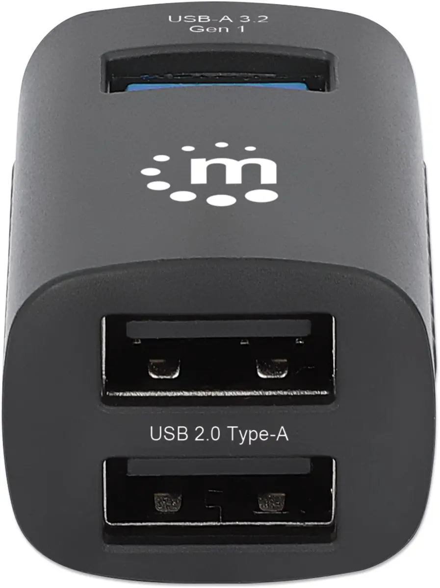 Manhattan 180993 USB-C Hub - 1x USB 3.0 5Gbps + 2x USB 2.0 - Zwart - afbeelding 6 van 6