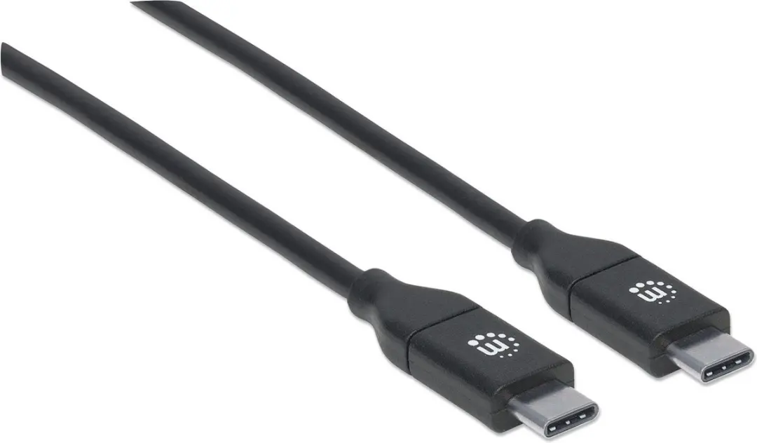 Manhattan USB 2.0 USB-C Kabel 2m - Zwart