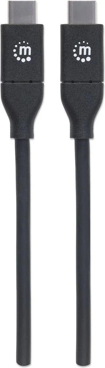 Manhattan USB 2.0 USB-C Kabel 2m - Zwart