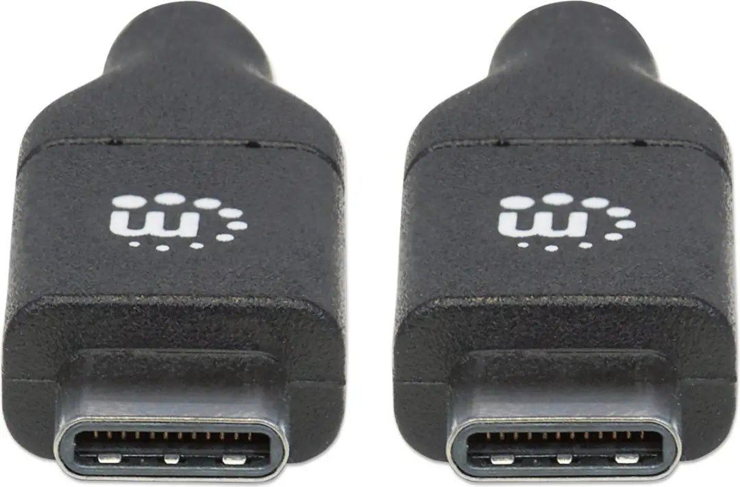 Manhattan USB 2.0 USB-C Kabel 2m - Zwart