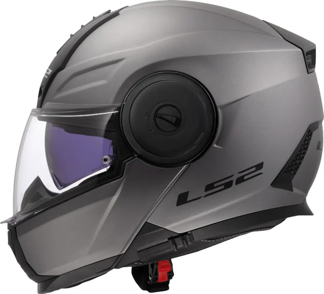 LS2 FF902 Scope II Solid Mat Titanium Systeemhelm - Maat L