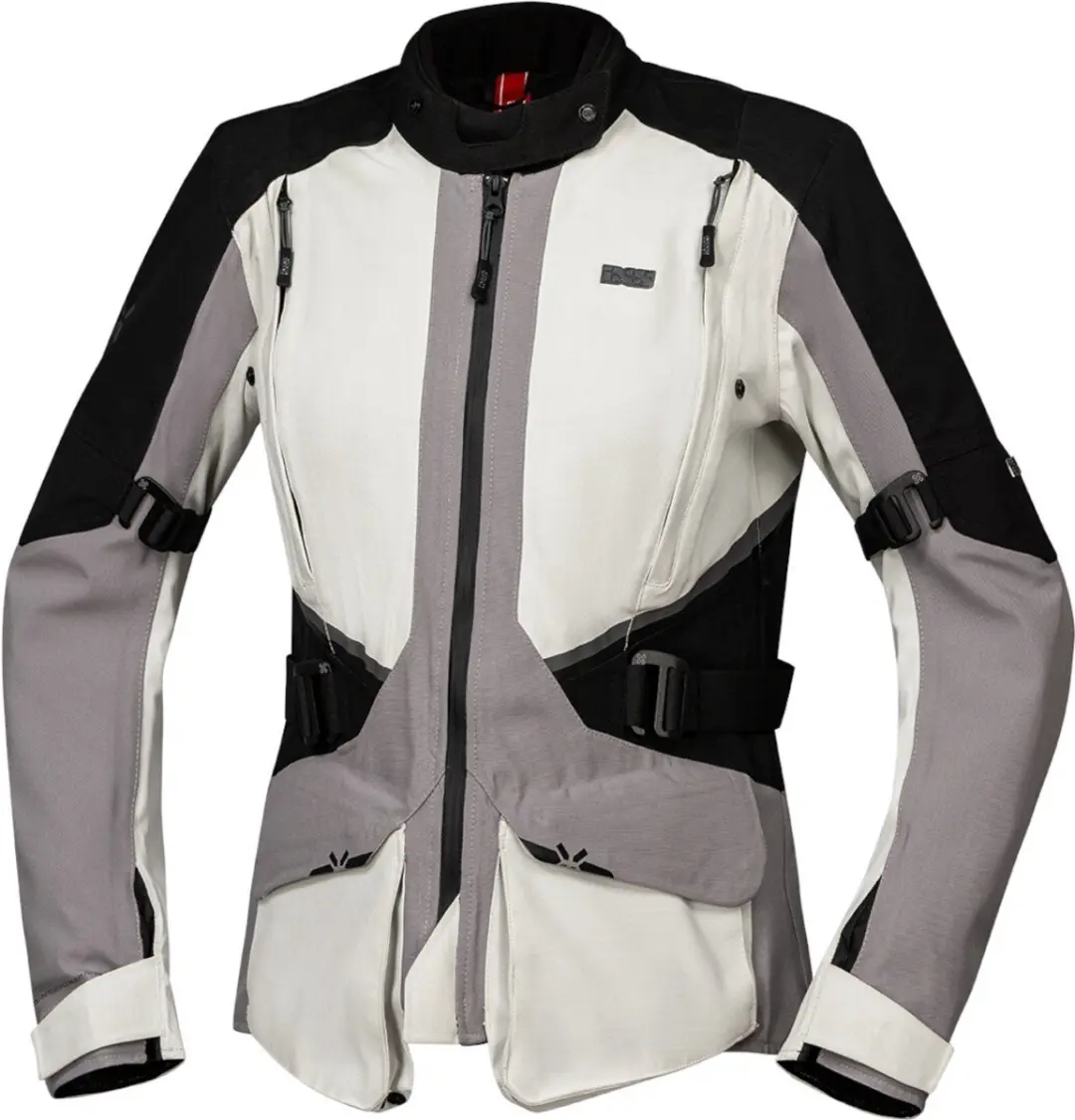 IXS Tourster-STX 1.0 Waterdichte Dames Light Grijs Textiele Motorjas