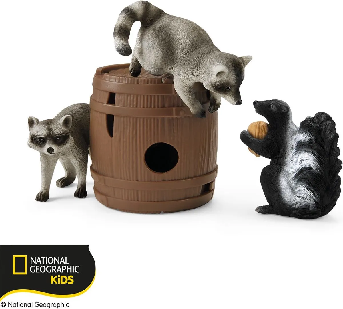Schleich Wild Life Speelfigurenset Wasbeer & Stinkdier - 5 Stuks