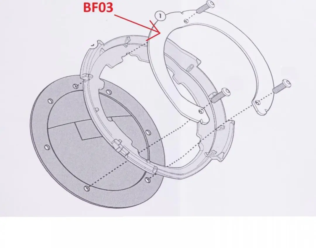 Givi-accessoire voor Honda 1000 CBR1000RR 2012 tot 2013 BF03 Tanklock nieuw