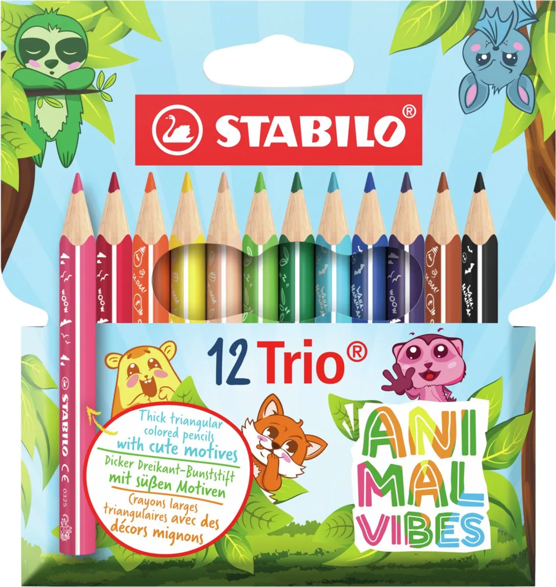 STABILO Trio Thick Animal Vibes Kleurpotloden