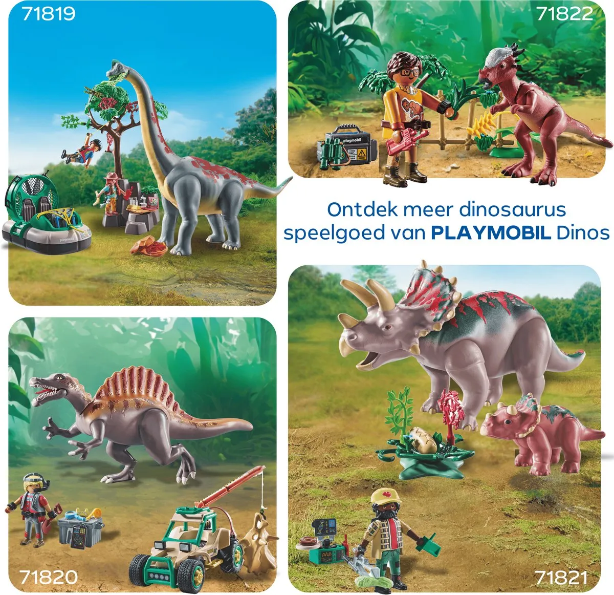 Playmobil Dinosaurussen Hideout 72069 - Dino Explorer met Quad