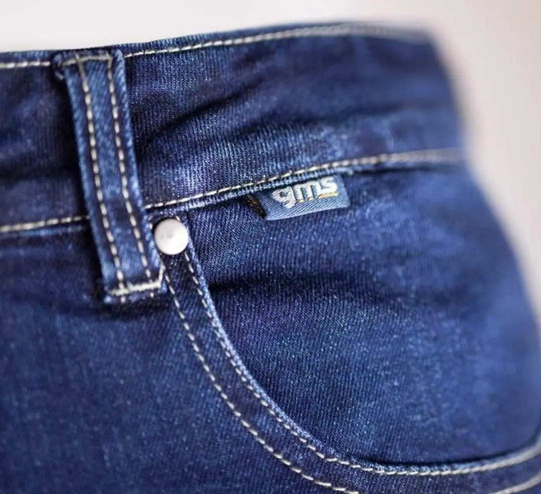 Gms Rattle Slim Dames Motorjeans - Donkerblauw
