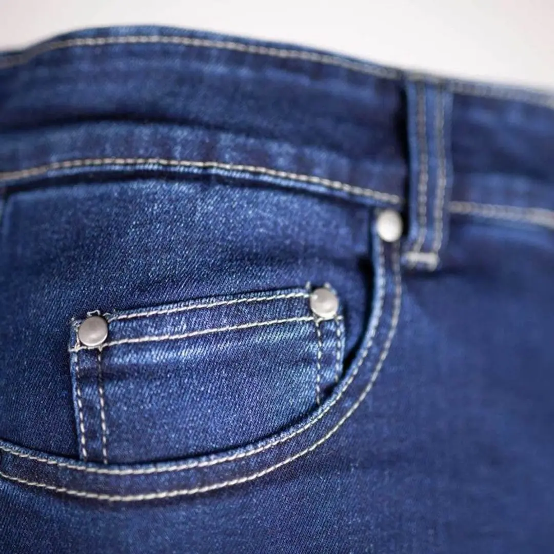 Gms Rattle Slim Dames Motorjeans - Donkerblauw