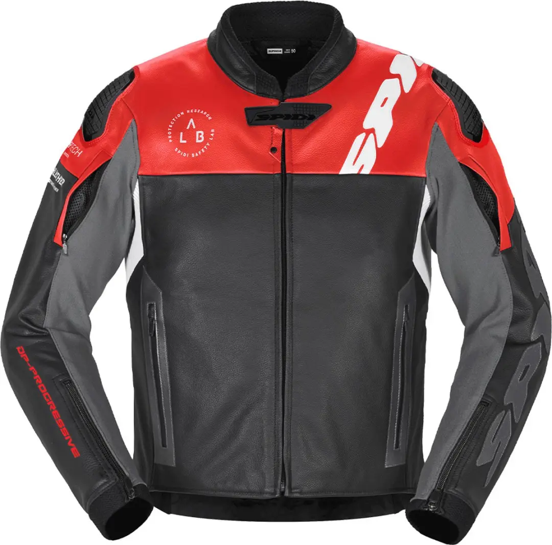 Spidi Dp Progressive Leren Jas Rood