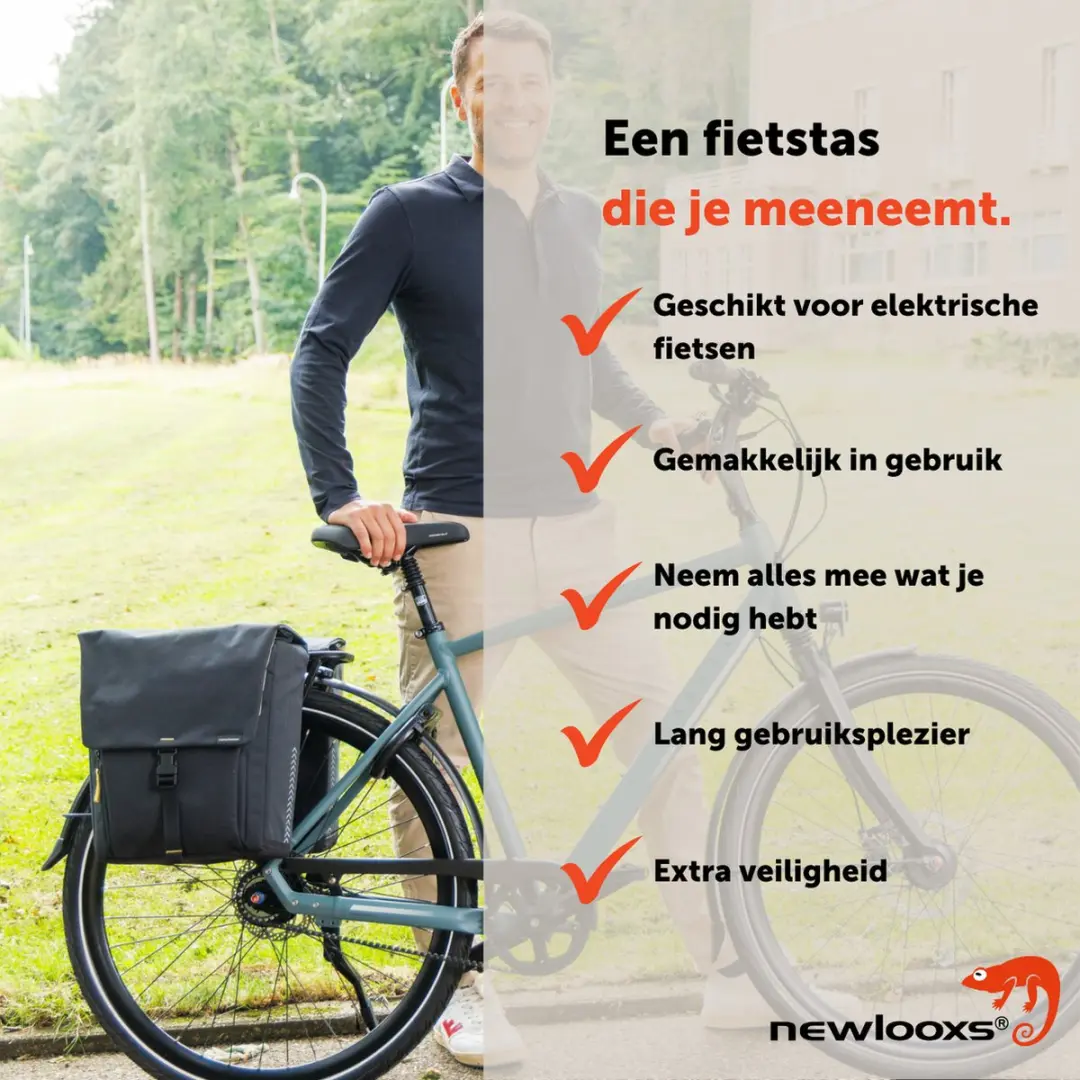 New Looxs Tulum Double Detachable Fietstas 32L - Zwart