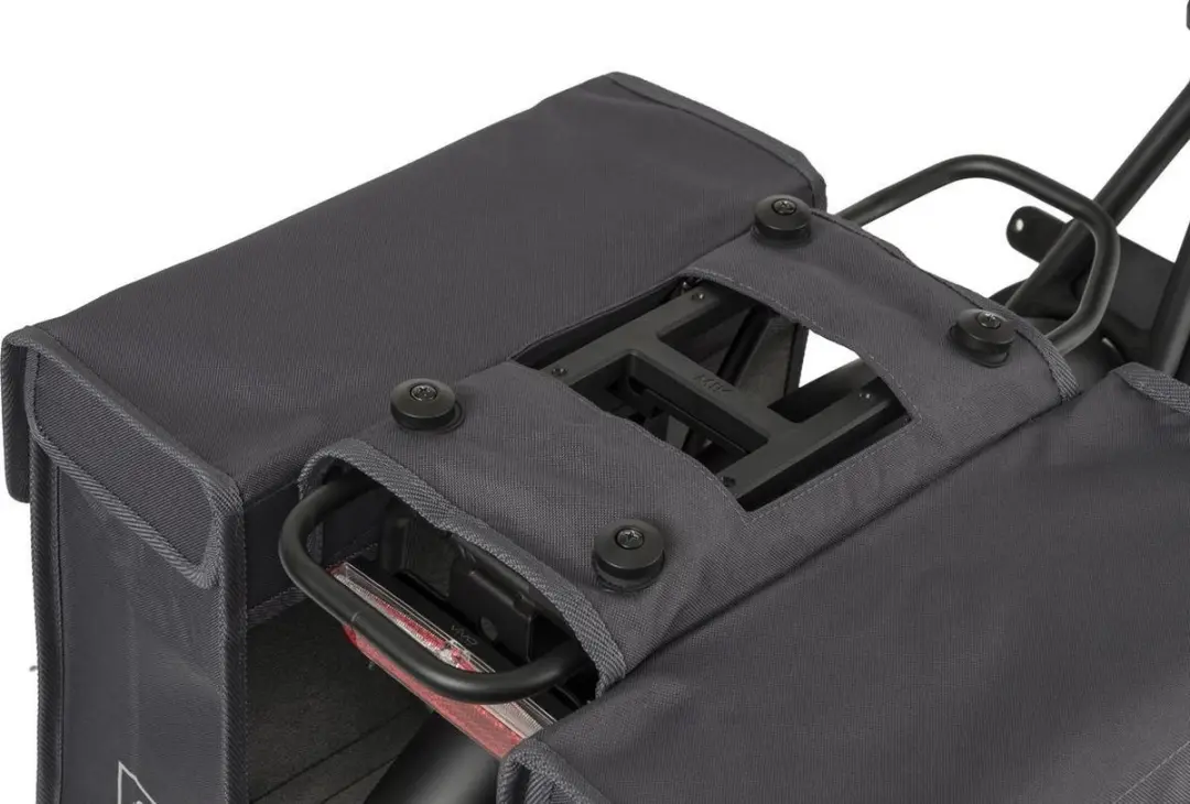 FastRider Hybride Dubbele Fietstas 26L - Grijs - afbeelding 6 van 6