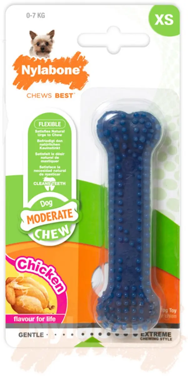 Nylabone Moderate kauwbot met Kipsmaak