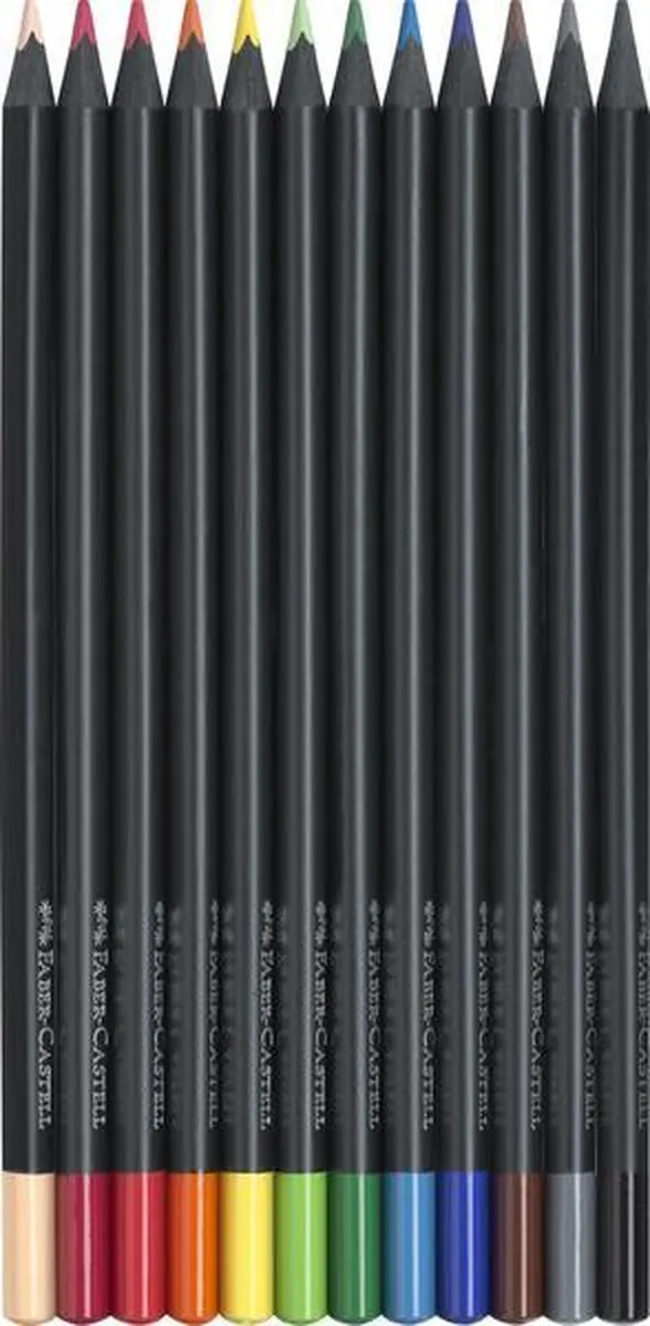 Faber-Castell FC-116412 Kleurpotloden - 12 Stuks - Black Edition