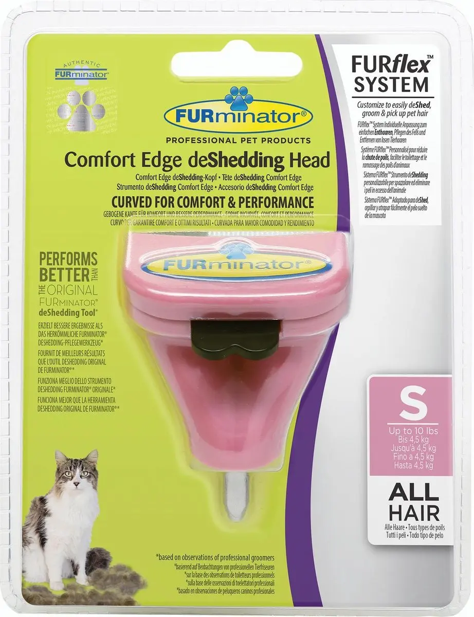 Furminator Furflex Cat Deshedding Tool 12x4.5x15.5 cm Roze Alle Haartype Small